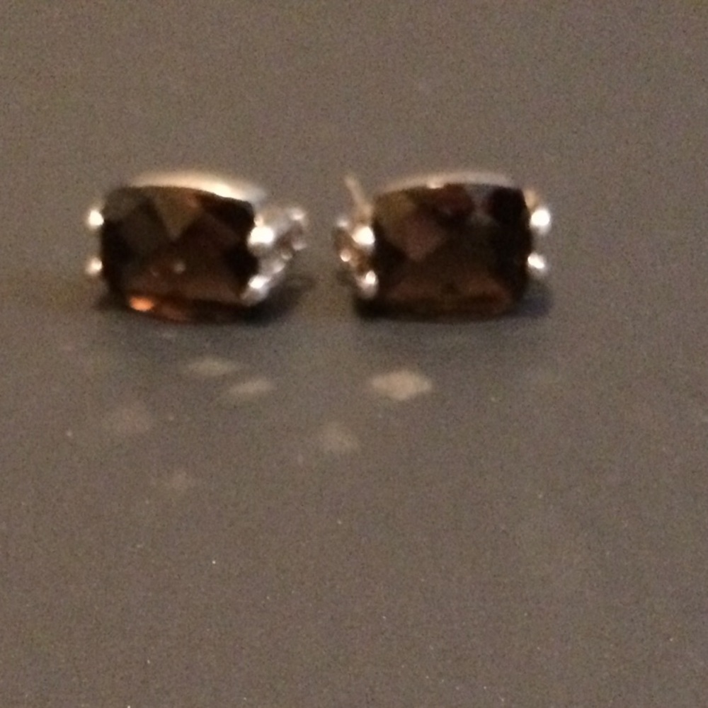 Sterling Silver & Smoky Quartz Earrings