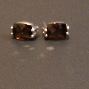 Sterling Silver & Smoky Quartz Earrings