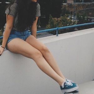 Vans Authentic teal shoes size 6