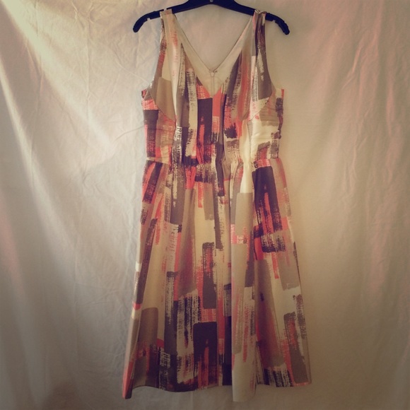 Banana Republic print silk dress