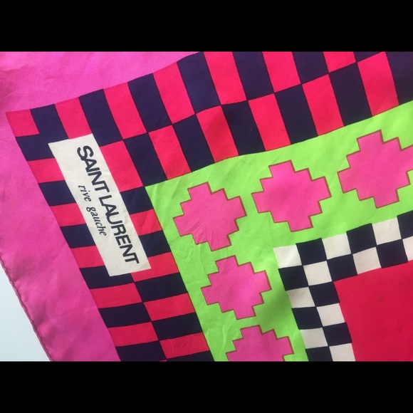 VINTAGE YSL SILK SCARF - Picture 2 of 4