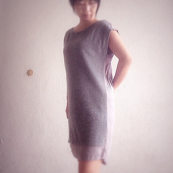 ⬇️Clu Maille Silk panel cashmere dress - Picture 2 of 4