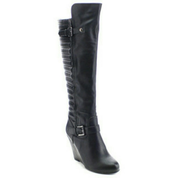 Tall Wedge Quilted Boot