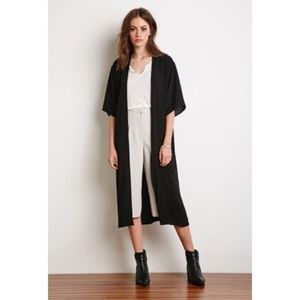 Chiffon Maxi Cardigan Kimono Black NWT