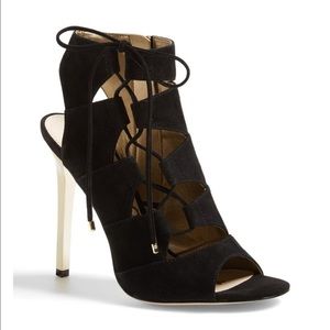 Lace Up Suede Sandals