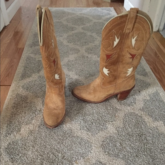 Tan cowboy boots