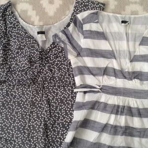Two J. Crew cotton blouses size 0 and 2