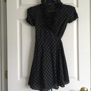 Ralph Lauren navy plaid wrap dress