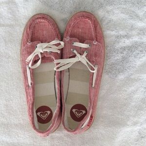 Roxy Ahoy Jute Espadrille Boat Shoes Red Women's 8