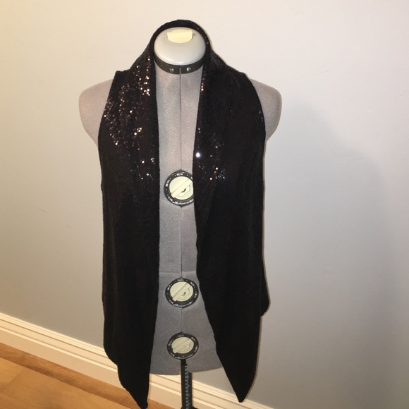 Black sequined H&M cardigan size S - Picture 1 of 4