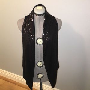 Black sequined H&M cardigan size S
