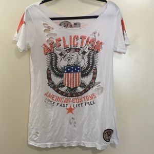 Affliction American Customs Ripped Tee