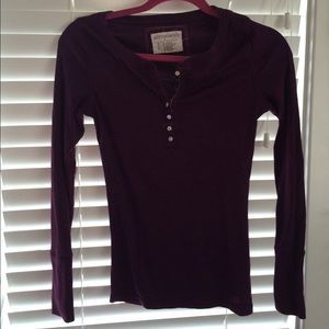 Classic purple Henley shirt