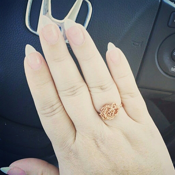 Gold wire wrapped statement ring