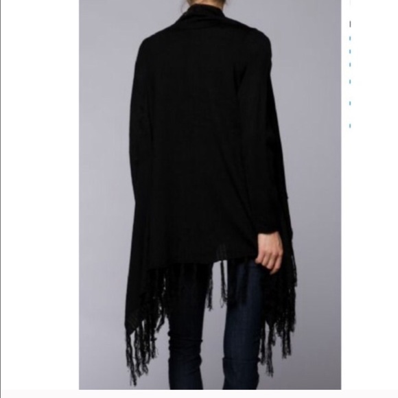 Burgundy fringe jacket ONE DAY SALE - Picture 2 of 2