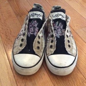 Ed Hardy slip on sneakers