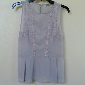 Finn & Clover Sleeveless Peplum Blouse