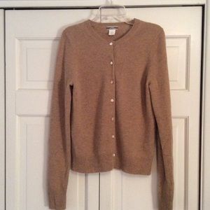 JCrew beige cashmere cardigan