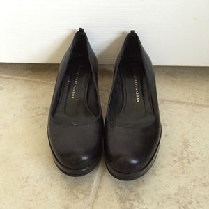 Black Marc by Marc Jacobs leather platform flats