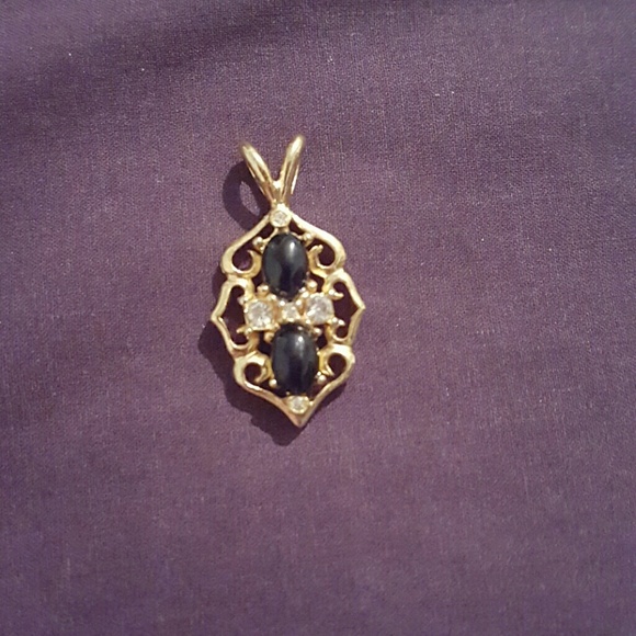 Gold, black and with A diamond bow pendant