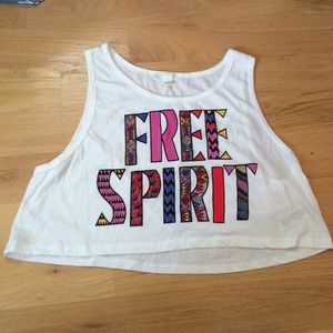 Graphic cropped tank