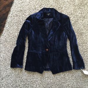 Blue velvet jacket