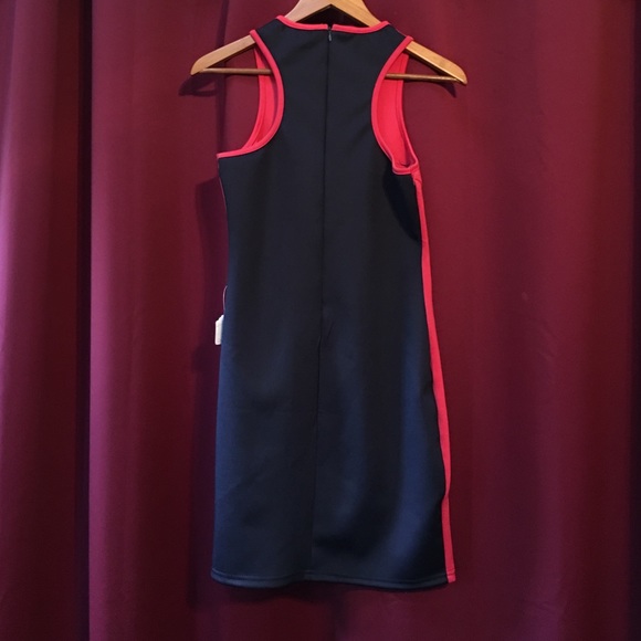 NWT. Gorgeous pink and navy mini dress. - Picture 2 of 4