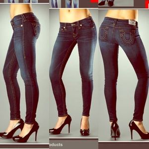 True religion super low-rise skinny jeans denim