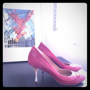 Italian suede red pumps