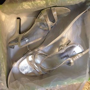 Kelly and Katie silver sandals