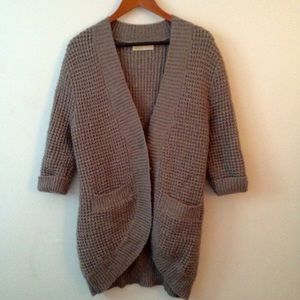 Michael Kors: 3 qtr shaker stitch cardigan