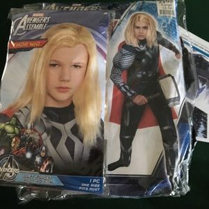 Child Thor Costume and Wig