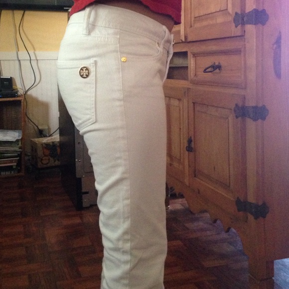 White Authentic Tory Burch Jeans