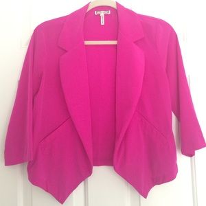 Pink Satin Blazer Jacket