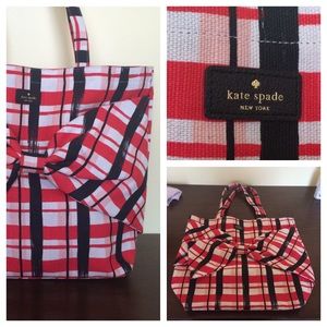 ❗️SALE❗️Kate spade retail plaid bow tote!
