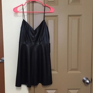 Black pleather dress