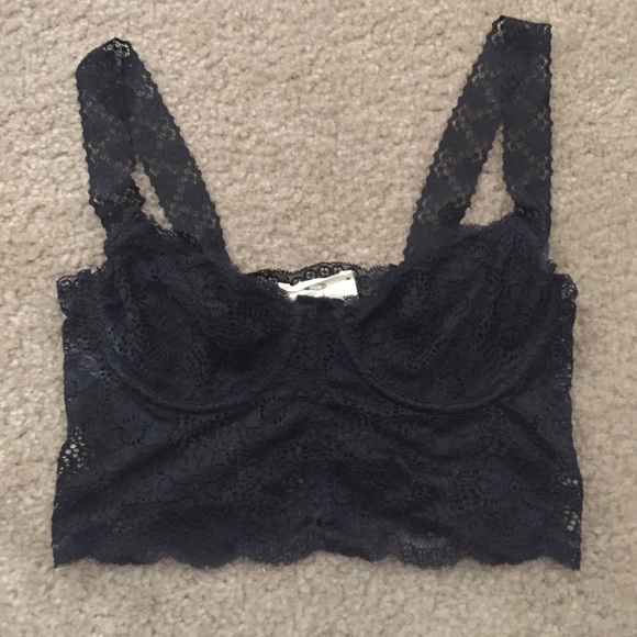 Black lace bralette