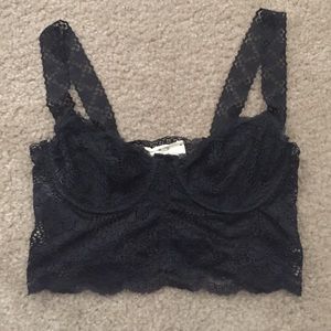 Black lace bralette