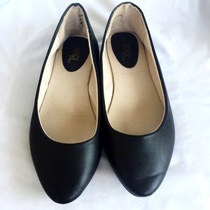 Plain Black Flats 8