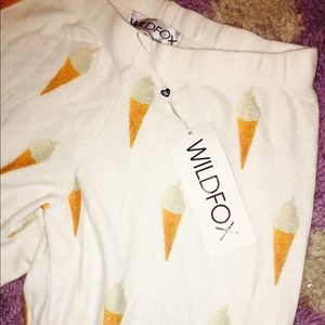 RARE DAYDREAM ICE CREAM WILDFOX PANTS NWT