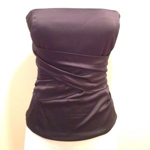 BCBG Satin Strapless Top