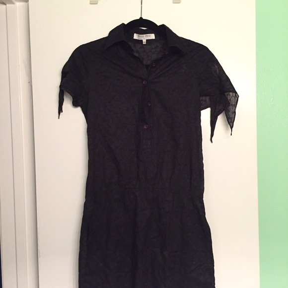 Miu Miu black knit top