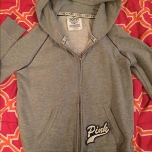 VS PINK Zip Up Jacket. Med. Thick Fleece Material