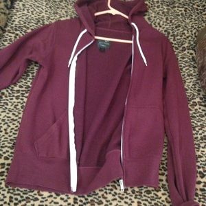 Maroon zip hoodie