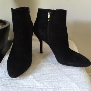 Via Spiga black suede booties