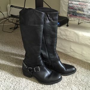 Vince Camuto "Brunah" Black Leather Boots