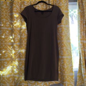 Taupe T-shirt Dress