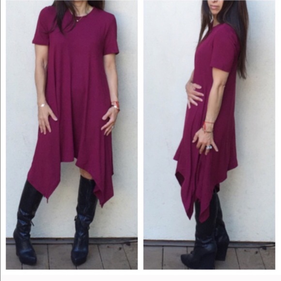 Burgundy tunic ONE HOUR SALE - Picture 3 of 3
