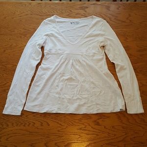 Victoria's Secret Tee Shop White Babydoll Shirt