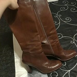 Brown knee boots